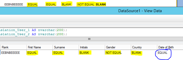 No additional columns showing
