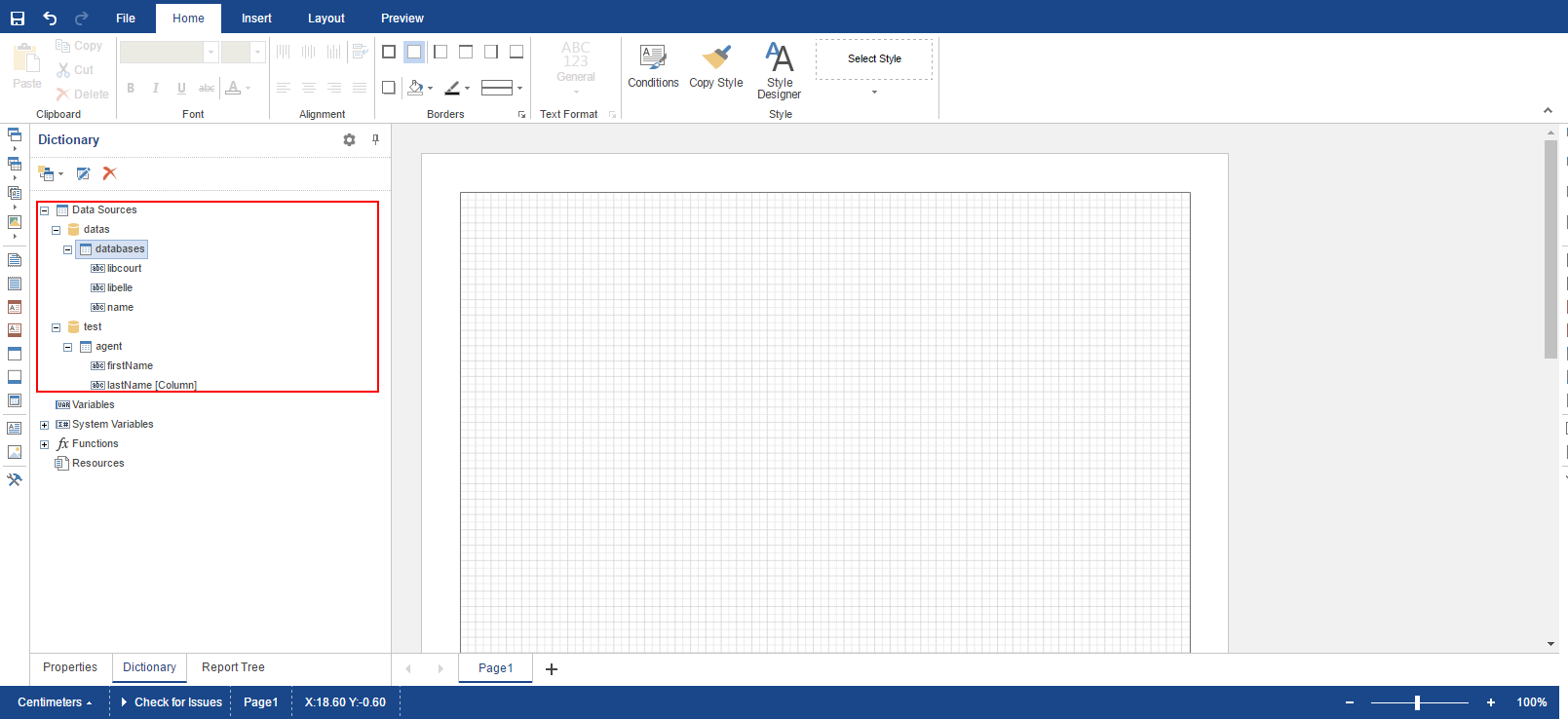 Here is what the customer should see if the .mrt file do not have dataSources defined, this should be added by javaScript before render the report.