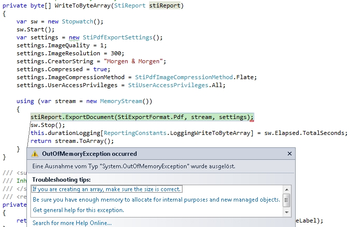 Screenshot - Error message