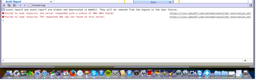 We found this from browser error console