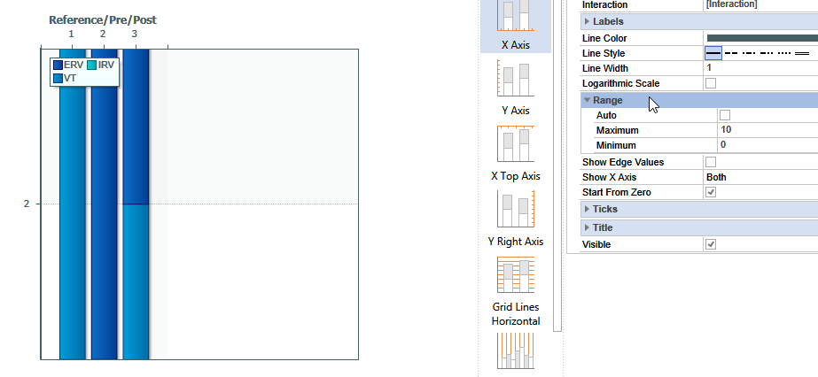 x axis setting