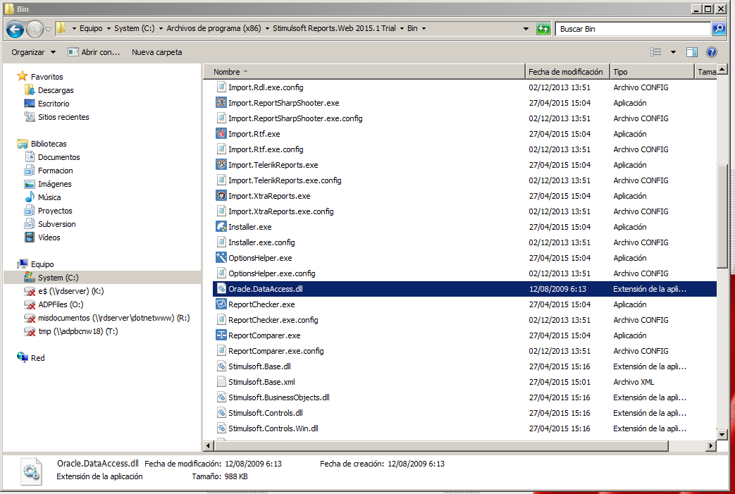 Assembly in Bin folder